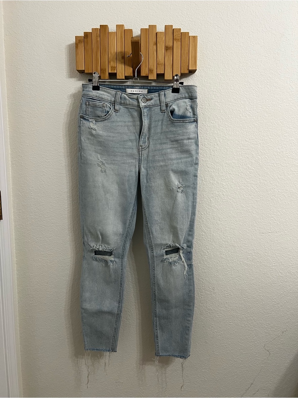 eunina Light Blue Distressed Skinny Jeans
